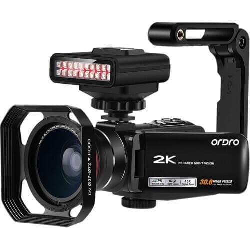 Video Camera with IR Light for YouTube Vlog Ordro Z63 2K Night Vision WiFi Blogger Home Camcorder Filmadora 16X Digital Zoom