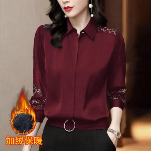 Women Blouse Embroidered Autumn Long Sleeve Loose Top Women Blusas Ropa De Mujer