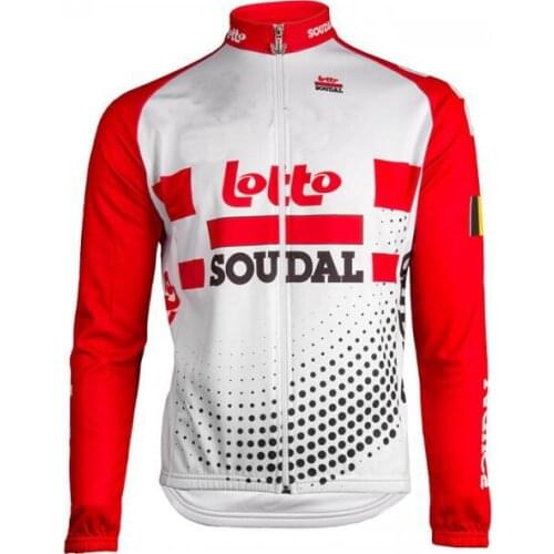 Winter Thermal Fleece Cycling Jerseys Autumn Winter Warm 2019 LOTTO SOUDAL TEAM Mtb Long Sleeve Men Bike Wear Cycling Clothing
