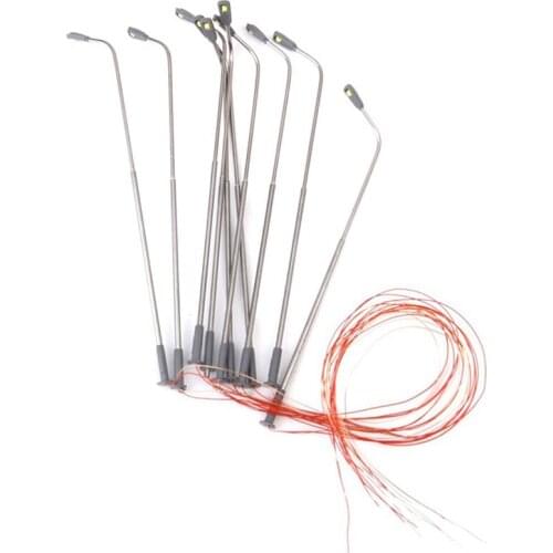 10Pcs 1:50 Model Street Light Railway Train Lamp LED Garden Landscape Light Outdoor Yard Light DIY Sandbox Game