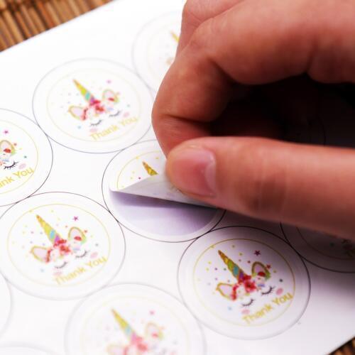 12pcs/lot Unicorn Sticker Seal Label Candy Chocolate Cupcake Gift Box Food Bag Water Bottle Party Decor DIY Gifts Sticker