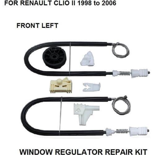 1998-2016 WINDOW REGULATOR COMPLETE CLIP SET RENAULT CLIO II WINDOW REGULATOR REPAIR KIT FRONT-LEFT 2/3 DOOR