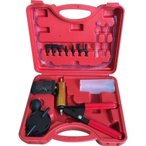 2020 New Hand Held Vacuum Pump Tester Set And Brake Bleeder Kit Car Motorbike Self Vacuum Pump Screw Adapter With Vacuum Gauge