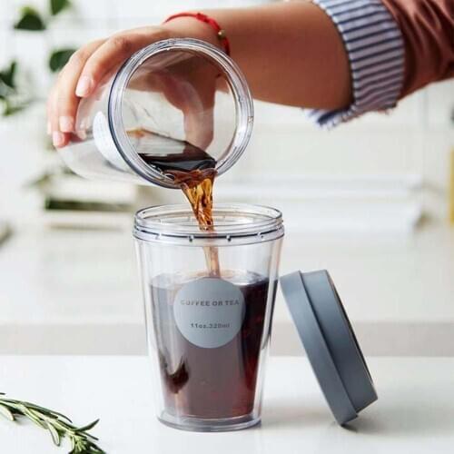320/420ml Transparent Coffee Tea Cup Heat Resistant Juice Beverage Drink Mug