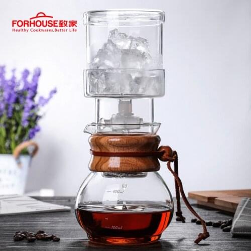 400ml Ice Drip Coffee Pot Glass Coffee Maker Regulatable Dripper Filter Cold Brew Pots Ice Brewer Percolators Espresso Coffee