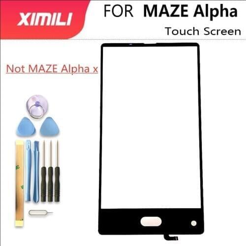 6.0 inch FOR MAZE Alpha Front Glass Screen Lens 100% New Front Touch Screen Glass Outer Lens for MAZE Alpha +Tools
