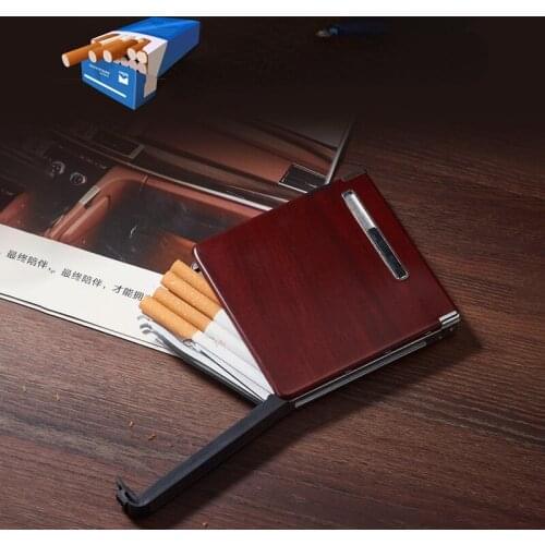 Aluminum Alloy Automatic 019 Cigarette Case 20pcs USB Charging Lighter Cigarette Lighter Personalized Advertising Cool Gift