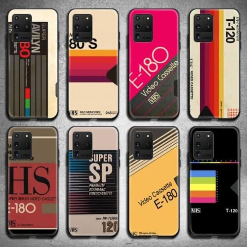 80s VHS Tribute Phone Case for Samsung S20 plus Ultra S6 S7 edge S8 S9 plus S10 5G lite 2020