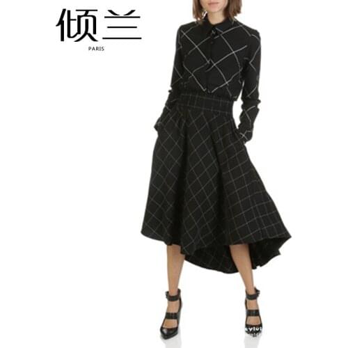 Patads French womens M autumn winter mature intellectual style sub shirt dress ralek