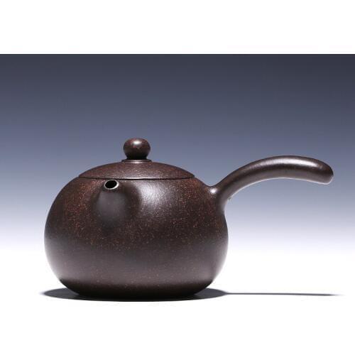 H1576 Shi Tang Yu pot about 230cc authentic Yixing famous teapot ore black steel Zhu mud