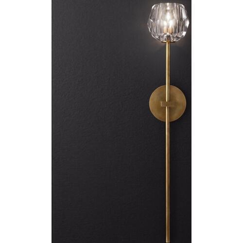 Crystal led nordic modern wall lamp for home hotel clear glass wall lamp wall light fixture light fixtures