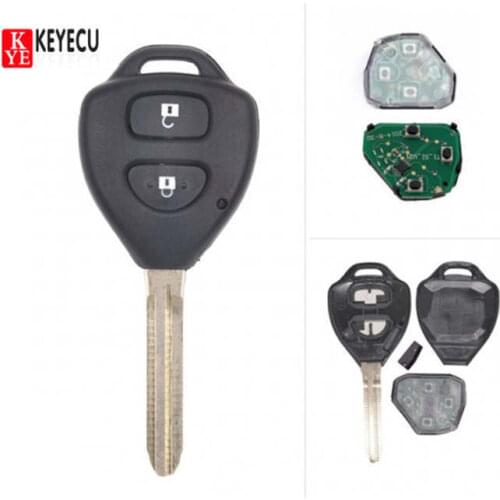 KEYECU 2Button 314.3MHz G Chip Replacement Remote Car Key Fob for Toyota Corolla Rav4 Hiace Tarago FCC ID:B41TH Free programming