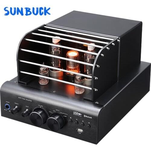 Sunbuck USB lossless bluetooth hifi WY2P 6P13P 6N1 Tube Amplifier 100W+100W 2.0 channel 5200 1943 Digital Amplifier