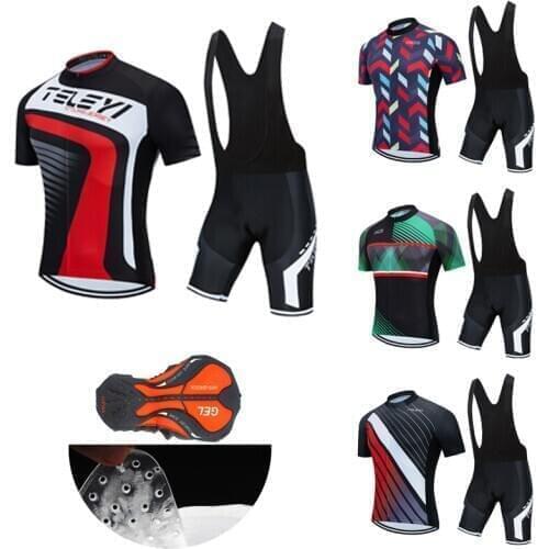 Summer Lycra Cycling Clothing Men Sport Suit 2021 Road Bike Jersey Set BIB Shorts Male Bicycle Clothes Uniform Kit Pro Skinsuit