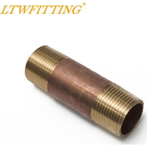 LTWFITTING Brass Pipe 3" Long Nipples Fitting 3/4" Male NPT Air Water