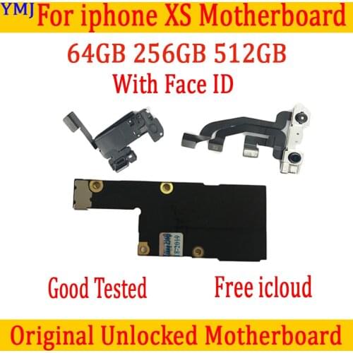 Clean iCloud Logic Board For iPhone XS Motherboard With IOS System,For iPhone XS 64GB 256GB 512GB With/NO Face ID Mainboard