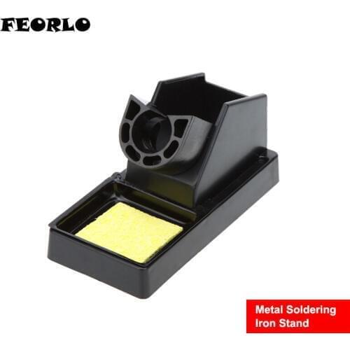 Good Quality metal Soldering Iron Stand Solder Base Welding Wire Holder with Sponge Black free shipping