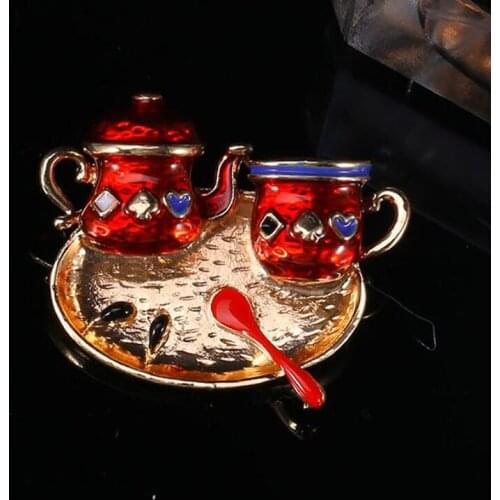 Alloy Lapel Cartoon Pins Tea Pot Brooches Badges Backpack Cute Exquisite Pins Gifts For Friends Jewelry Accessories New 2020