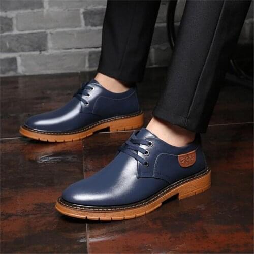 Oxford Mens Shoes Genuine Leather Shoes Men Brown Dress Shoes Men Leather Oxford Business Formal Shoe Zapato Elegante Hombre