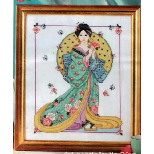 Gold Collection Counted Cross Stitch Kit Geisha Orient East Chinese Japanese Woman Beauty Lady Girl Princess of Asia
