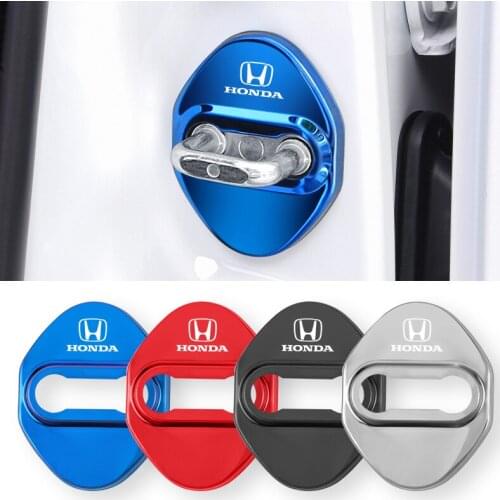 4 pcs Car Door Lock Protective Cover Stickers For Honda Civci FIT Jazz Accord Prelude CRV 5th City CRZ CRX HRV Pilot B-series