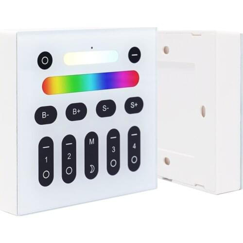 GLEDOPTO 2.4G RF Signal Wall Switch Pro 4 Group Touch Wall Remote Control Suitable For All GLEDOPTO Pro Smart Remote Control