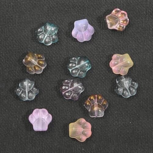 New Arrival 10pcs/lot Cat Claw Loose Beads Glass Beads Handcraft Accessories For DIY Jewelry Making Bracelet Necklace Findings