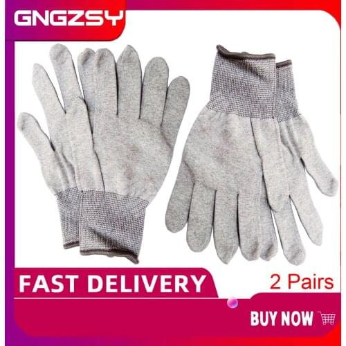2 pairs static-free carbon fiber reinforced nylon working gloves car stickers vinyl durable wearable comfortable gloves 2D08