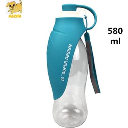 Portable Pet Dog Bottle Travel Cat Drinking Water Bowl Safety Silicone Outdoor 580ML For Large Dog Dispenser Feeder Products