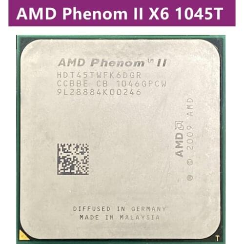 AMD Phenom – prise AM3, II X6 1045T 1045 2.7 GHz, six cœurs processeur d'unité centrale