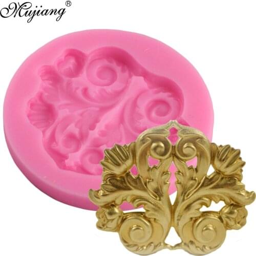 DIY Scroll Relief Fondant Molds Leaf Cake Decorating Tools 3D Frame Cake Border Silicone Mold Candy Chocolate Gumpaste Mould