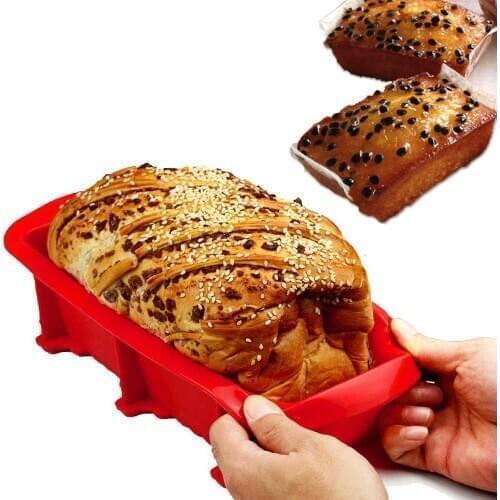 Silicone Mold Cake Molds Rectangle Bread Loaf Toast Pan Tray Non-Stick Soap Mould Craft Baking Dishes Pastry Bakeware Cake Form