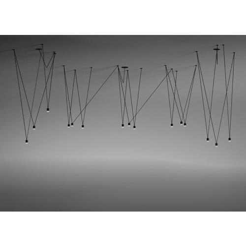 Unique Design Match Line Led Chandelier Art DIY Geometric Ceiling Chandeliers Hanging Lamp for Shop Office Bar Light Fixtures