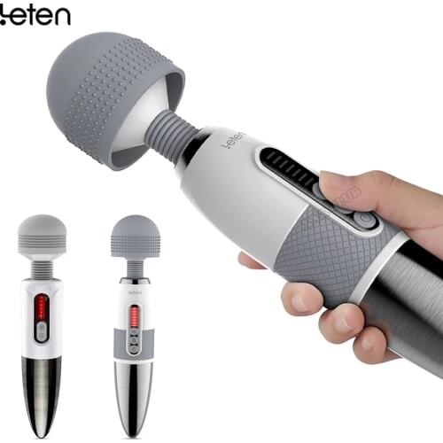 Leten lightning huge head vibrator for female masturbation, AV Magic Wand massager Nipple Clitoris Stimulator sex Toys for Woman