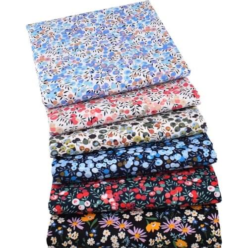 Berries Series Cotton Poplin Plain DIY Sewing Quilting Printed Patchwork Cloth For Baby&Children Skirt Dress Shirt Material