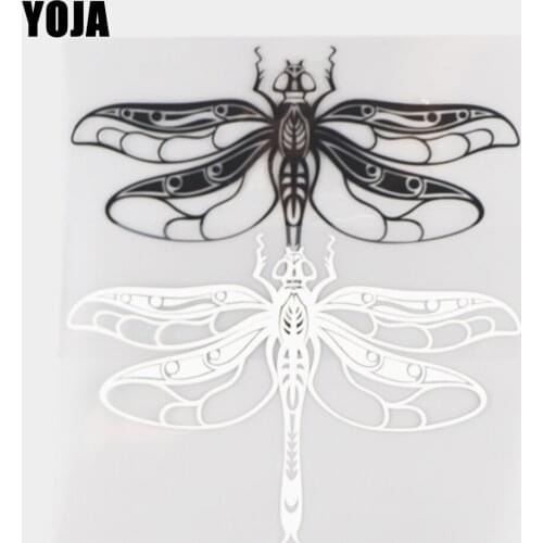 YOJA 19.2×13.1CM Handsome Dragonflies Cartoon Vinyl Animals Decal Car Stickers Black/Silver 19C-0310