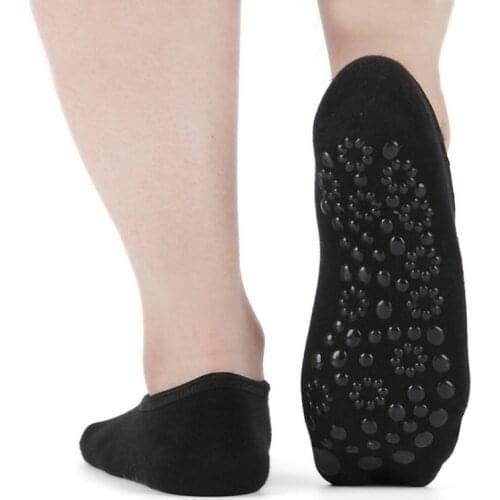 1 Pair Women Yoga Socks Low Cut Silicone Anti Slip Ankle Grip Dots Pilates Fitness Gym Socks Sports Breathable Dance Slippers
