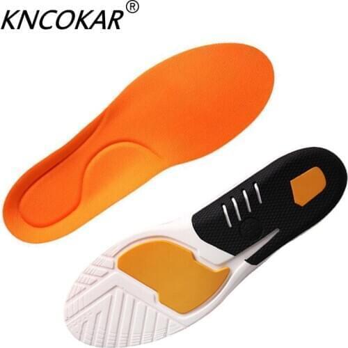 1Pair PU Elastic Cushioning Sports Insole Soft Anti-Slippery Foot Arch Support Men And Women Military Training Running Insoles