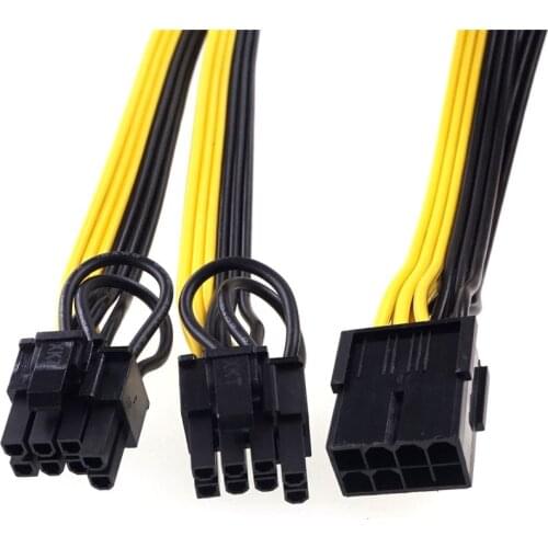 1 pc Adapter Molex 8 pin PCI Express to 2 x PCIe 8 (6+2) pin Motherboard Graphics Video Card PCI-e VGA Splitter Hub Power Cable