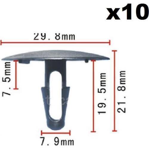 10pcs OEM Nylon Fastener Rivet Hood Insulation Retainer Clips For Toyota 90467-09008 Hood Heatproof cotton Fixed Buckle