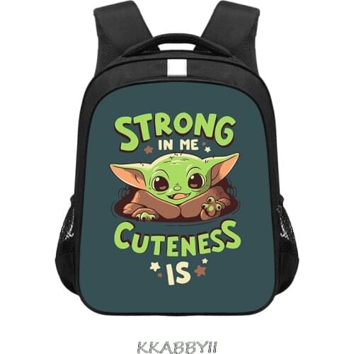 13 inch Star Wars Backpack For Boys Yoda School Bag Capacity Travel Students Mochila infantil menina