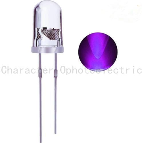 20PCS LED 5mm Round 365nm Ultra Violet UV LED Lamp Diodes