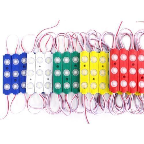 300pcs/lot Constant current smd5730 3 leds injection LED Module lens 160 degree,12V waterproof advertising light