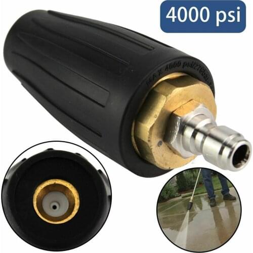 4000psi High Pressure Washer Turbo Nozzle Rotating Nozzle 2.5-4 Gpm 1/4"