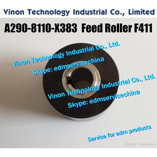 A290-8110-X383 edm Feed Roller (Black Ceramic+SUS) F411 Ø40x12x30mm feed section for Fanuc C A2908110X383,A290.8110.X383 edm