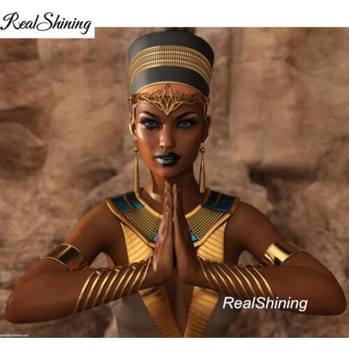 Nefertiti egypt queen praying,Full Square Diamond Embroidery,Large,5d Diy Diamond Painting,Cross Stitch,Mosaic,pattern FS3218