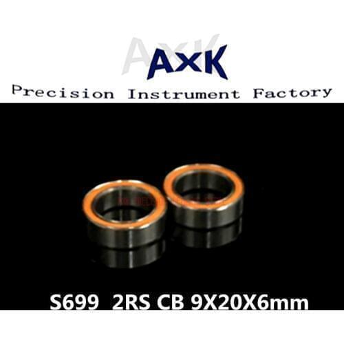 Free Shipping S699 2RS CB 619/9 SI3N4 Ball 9x20x6mm Stainless Steel Hybrid Ceramic Bearings/Fishing Reel Bearings S699 2OS