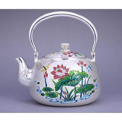 Teapot, stainless steel teapot, silver teapot, iron teapot, hot water teapot, tea set, kung fu tea set