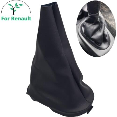 Car Styling Gear Shift Knob Lever Gaiter Boot Cover Case Collar Leather For Renault Clio II Clio III Megane II Scenic II Kangoo