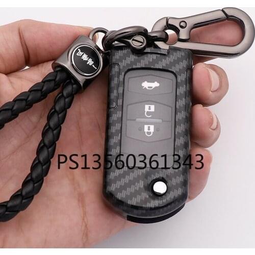 Suitable for Mazda 3 Xingcheng 6 Ruiyi cx4 Angkesaila cx5 imitation carbon fiber pattern key case buckle